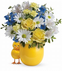 Teleflora's Sweet Peep Bouquet - Baby Blue from Victor Mathis Florist in Louisville, KY